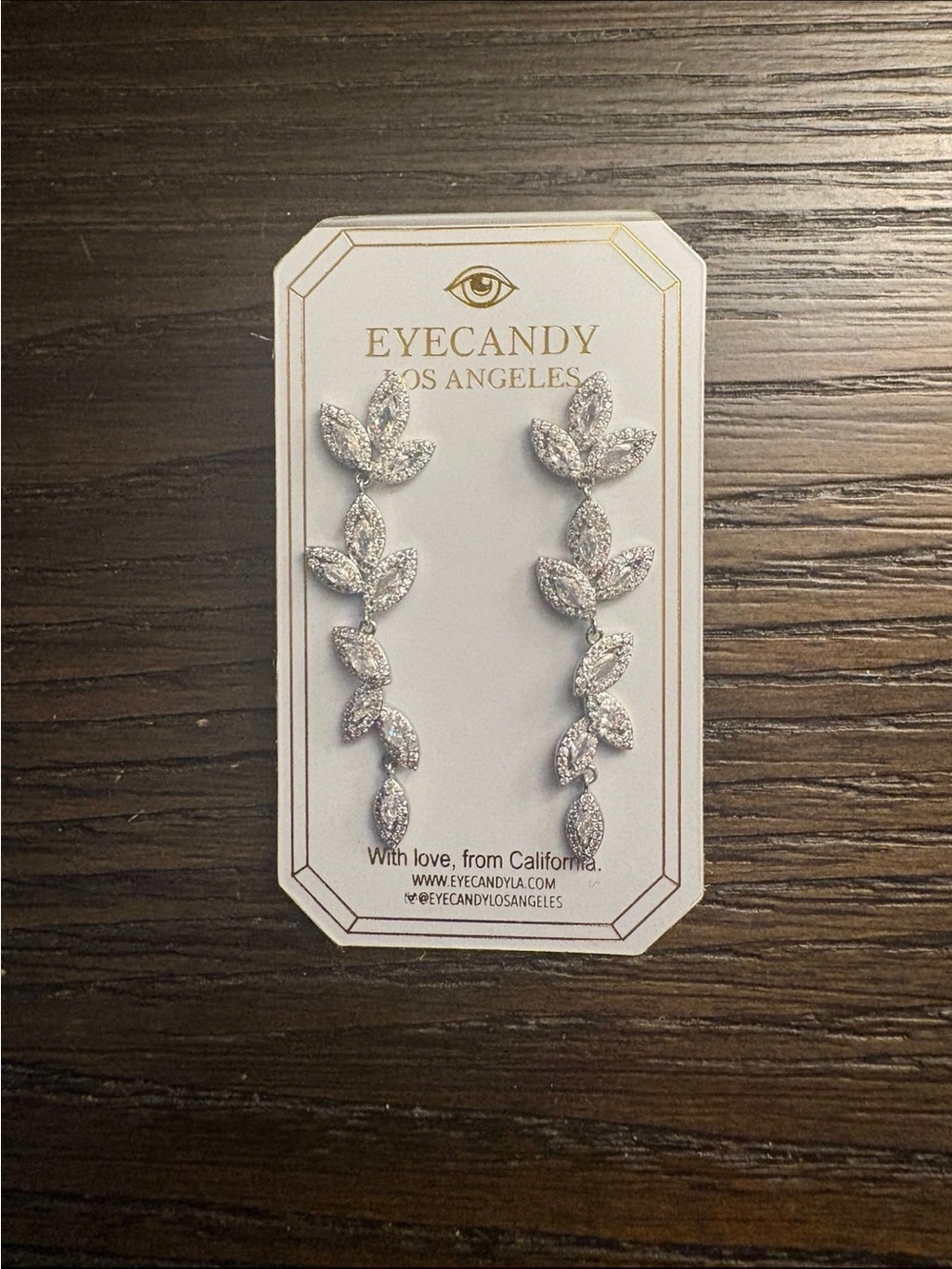NEW Eye Candy Silver Drop Earrings